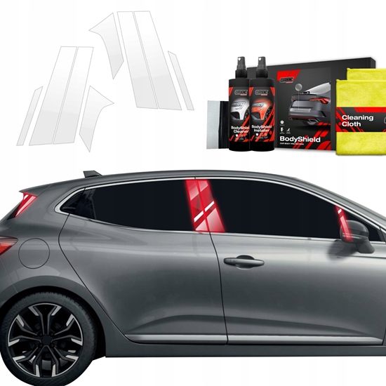 Picture of GrizzGlass Folia ochronna na supki GrizzGlass BodyShield do Renault Clio (2020-2024) [8w1]