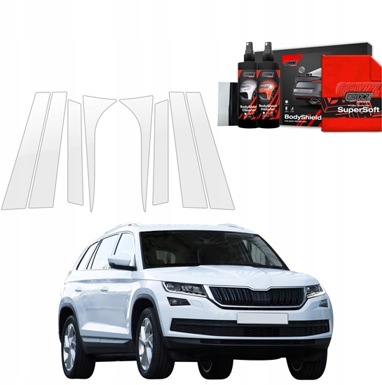 Изображение GrizzGlass Folia ochronna na supki GrizzGlass BodyShield do Skoda Kodiaq (2016-2023) [8w1]