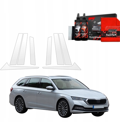 Picture of GrizzGlass Folia ochronna na supki GrizzGlass BodyShield do Skoda Octavia 4 Kombi (2019-2024) [8w1]
