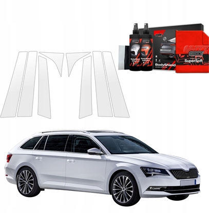 Picture of GrizzGlass Folia ochronna na supki GrizzGlass BodyShield do Skoda Superb 3 Combi (2016-2019) [8w1]