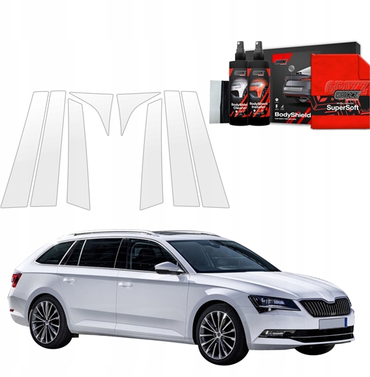 Изображение GrizzGlass Folia ochronna na supki GrizzGlass BodyShield do Skoda Superb 3 Combi (2016-2019) [8w1]