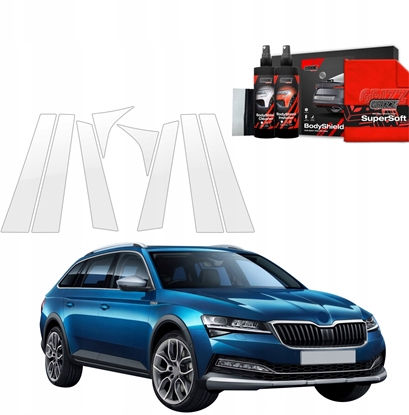 Picture of GrizzGlass Folia ochronna na supki GrizzGlass BodyShield do Skoda Superb 3 Combi (2019-2023) [8w1]