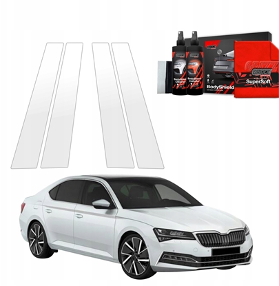 Picture of GrizzGlass Folia ochronna na supki GrizzGlass BodyShield do Skoda Superb 3 Liftback (2019-2023) [4w1]