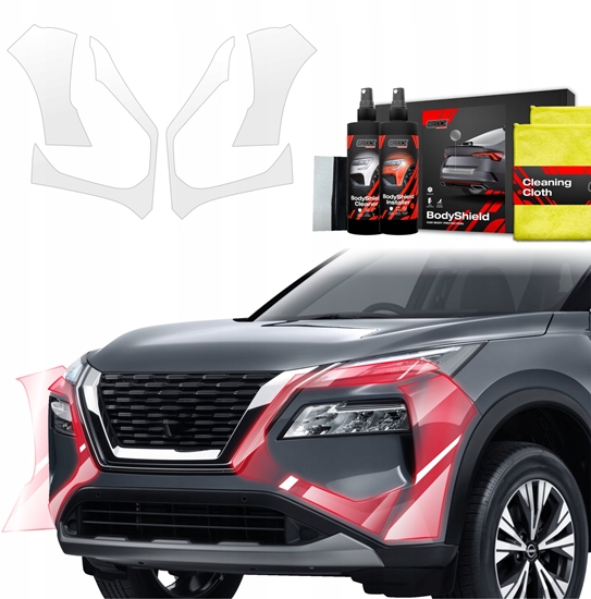 Picture of GrizzGlass Folia ochronna na zderzak GrizzGlass BodyShield do Nissan X-Trail Facelift (2024-2025) [4w1]
