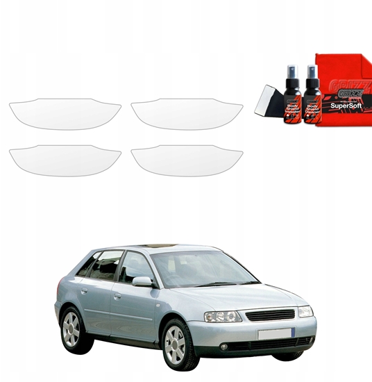 Изображение GrizzGlass Folia ochronna pod klamki GrizzGlass BodyShield do Audi A3 8L Hatchback 5D (1999-2003) [4w1]