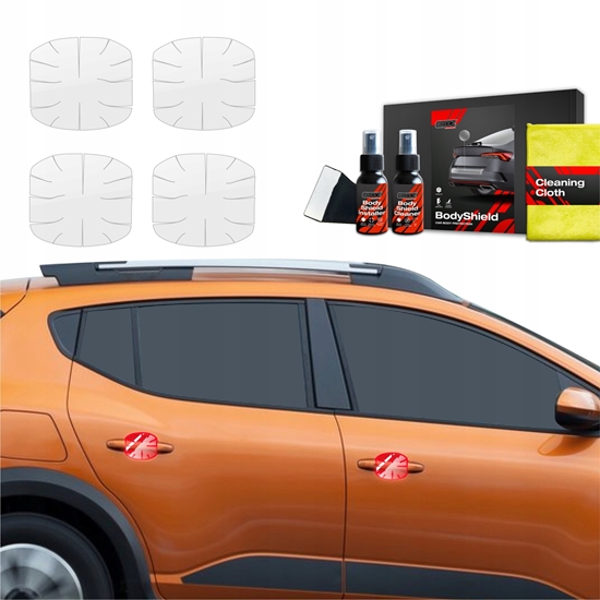 Изображение GrizzGlass Folia ochronna pod klamki GrizzGlass BodyShield do Dacia Sandero (2020-2025) [4w1]