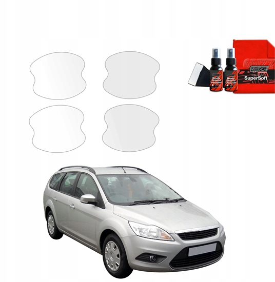 Изображение GrizzGlass Folia ochronna pod klamki GrizzGlass BodyShield do Ford Focus Mk2 Kombi Facelifting (2007-2011) [4w1]