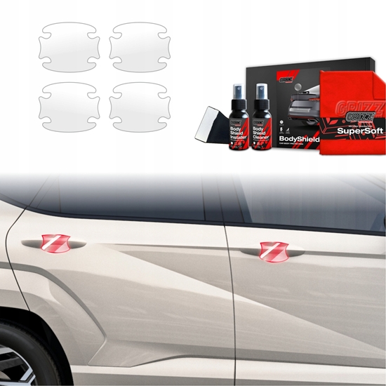 Изображение GrizzGlass Folia ochronna pod klamki GrizzGlass BodyShield do Hyundai Kona N-Line (2023-2025) [4w1]