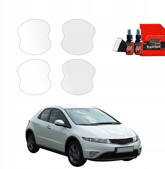 Изображение GrizzGlass Folia ochronna pod klamki GrizzGlass BodyShield do Honda Civic 8 Hatchback 5D (2009-2011) [4w1]