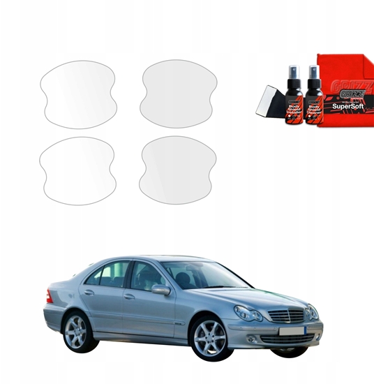 Picture of GrizzGlass Folia ochronna pod klamki GrizzGlass BodyShield do Mercedes Benz C Klasa W203 Sedan (2000-2007) [4w1]