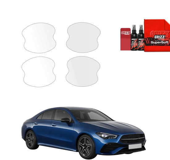 Изображение GrizzGlass Folia ochronna pod klamki GrizzGlass BodyShield do Mercedes CLA 200 (2025-2026) [4w1]
