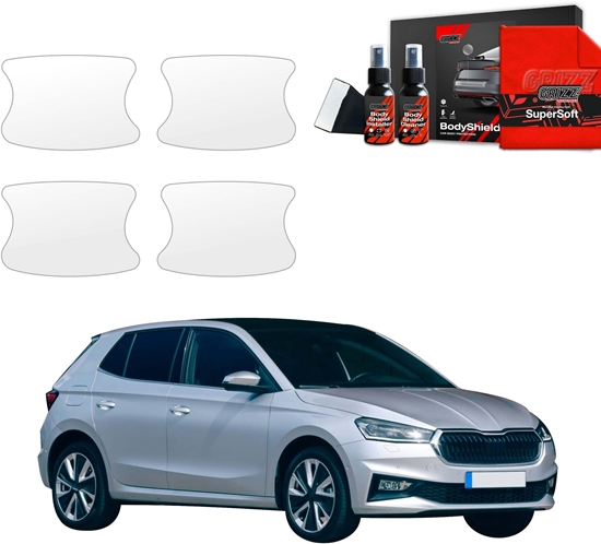 Picture of GrizzGlass Folia ochronna pod klamki GrizzGlass BodyShield do Skoda Fabia (2019-2025) [4w1]