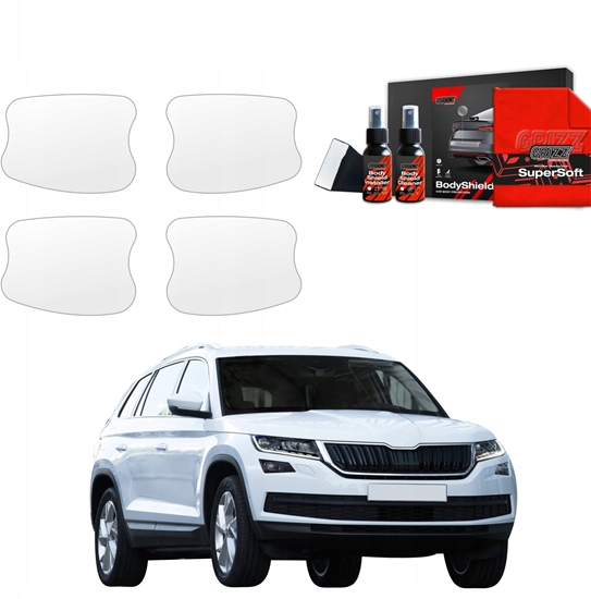Изображение GrizzGlass Folia ochronna pod klamki GrizzGlass BodyShield do Skoda Kodiaq (2016-2023) [4w1]