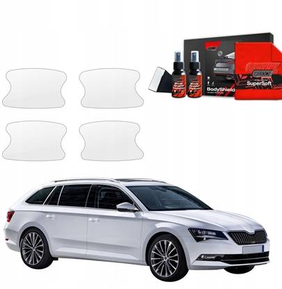 Attēls no GrizzGlass Folia ochronna pod klamki GrizzGlass BodyShield do Skoda Superb 3 Combi (2016-2019) [4w1]