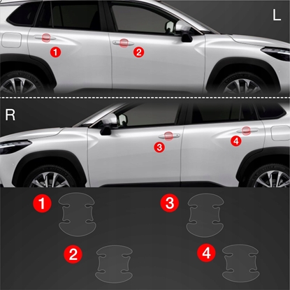Attēls no GrizzGlass Folia ochronna pod klamki GrizzGlass BodyShield do Toyota Corolla Cross (2022-2025) [4w1]