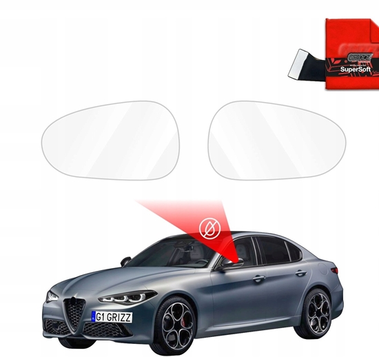 Picture of GrizzGlass Folia przeciwdeszczowa na lusterka GrizzGlass ZeroDrop do Alfa Romeo Giulia (2016-2025)