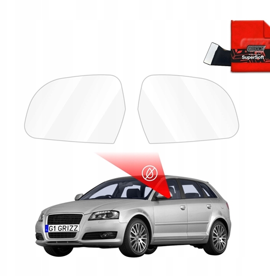Picture of GrizzGlass Folia przeciwdeszczowa na lusterka GrizzGlass ZeroDrop do Audi A3 8P (2008-2013)