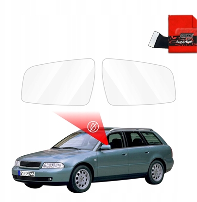 Attēls no GrizzGlass Folia przeciwdeszczowa na lusterka GrizzGlass ZeroDrop do Audi A4 B5 Avant (1994-2001)