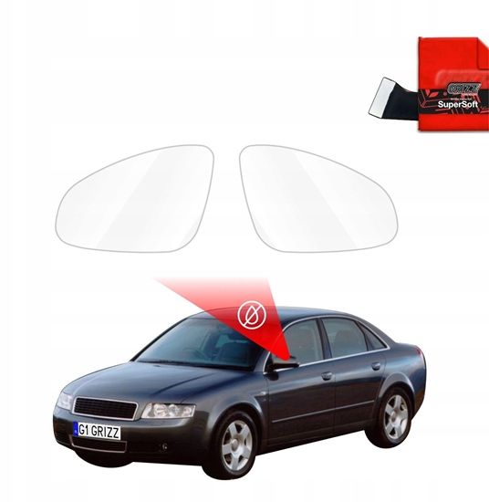 Picture of GrizzGlass Folia przeciwdeszczowa na lusterka GrizzGlass ZeroDrop do Audi A4 B6 Sedan (2000-2006)