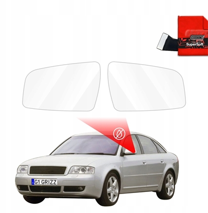 Attēls no GrizzGlass Folia przeciwdeszczowa na lusterka GrizzGlass ZeroDrop do Audi A6 C5 Sedan (1997-2004)