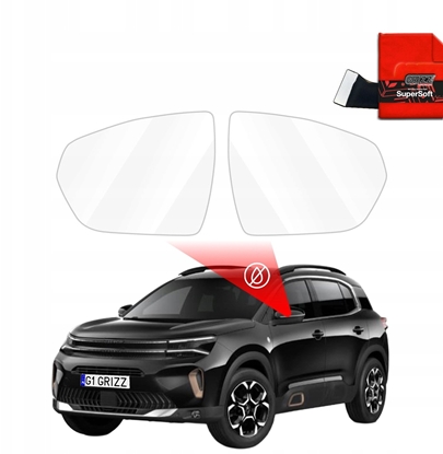 Attēls no GrizzGlass Folia przeciwdeszczowa na lusterka GrizzGlass ZeroDrop do Citroen C5 Aircross (2018-2025)
