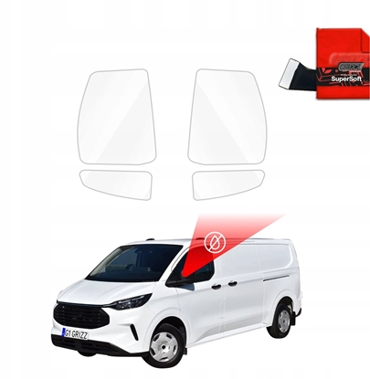 Attēls no GrizzGlass Folia przeciwdeszczowa na lusterka GrizzGlass ZeroDrop do Ford Custom (2023-2026)