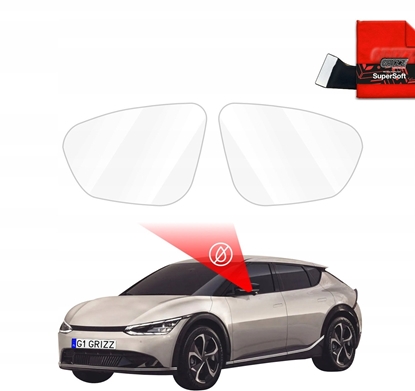 Attēls no GrizzGlass Folia przeciwdeszczowa na lusterka GrizzGlass ZeroDrop do Kia EV6 (2025-2026)
