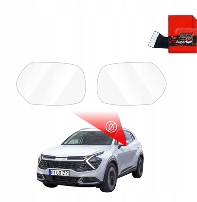 Picture of GrizzGlass Folia przeciwdeszczowa na lusterka GrizzGlass ZeroDrop do Kia Sportage 5 (2021-2025)