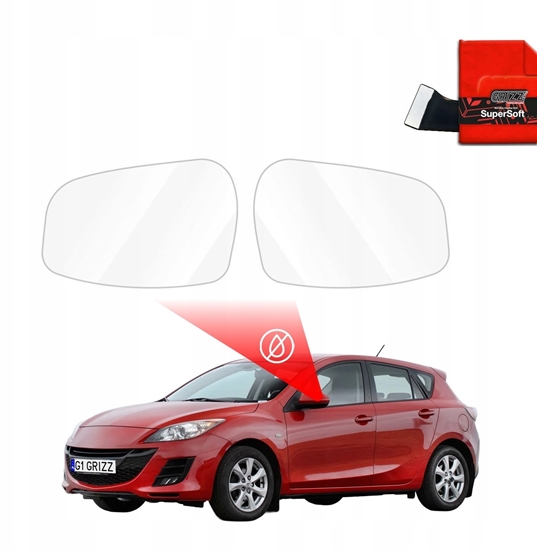 Picture of GrizzGlass Folia przeciwdeszczowa na lusterka GrizzGlass ZeroDrop do Mazda 3 (2008-2013)