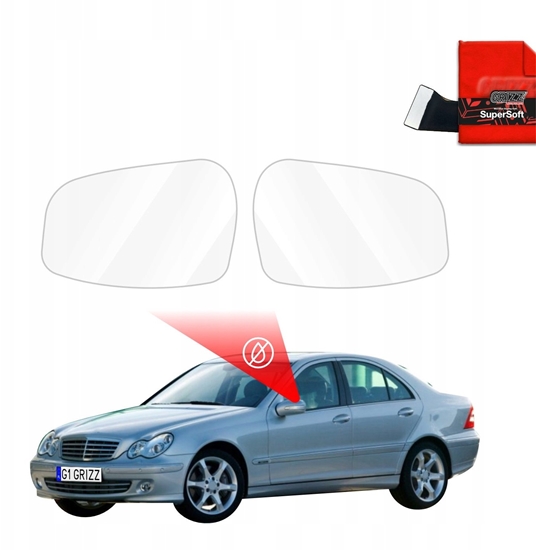 Picture of GrizzGlass Folia przeciwdeszczowa na lusterka GrizzGlass ZeroDrop do Mercedes Benz C Klasa W203 Sedan (2000-2007)