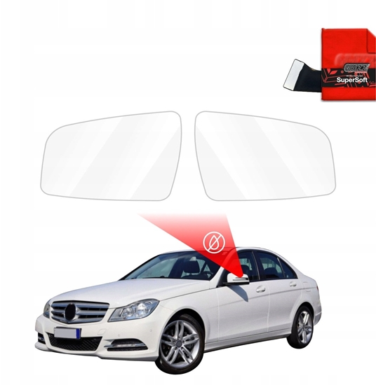 Picture of GrizzGlass Folia przeciwdeszczowa na lusterka GrizzGlass ZeroDrop do Mercedes Benz C Klasa W204 Sedan Facelifting (2011-2014)