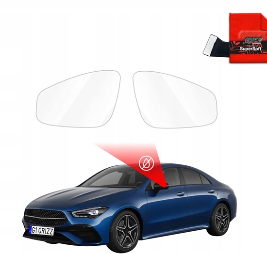 Picture of GrizzGlass Folia przeciwdeszczowa na lusterka GrizzGlass ZeroDrop do Mercedes CLA 200 (2025-2026)