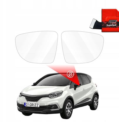 Attēls no GrizzGlass Folia przeciwdeszczowa na lusterka GrizzGlass ZeroDrop do Renault Captur (2013-2019)
