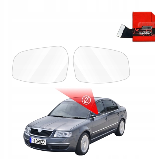 Picture of GrizzGlass Folia przeciwdeszczowa na lusterka GrizzGlass ZeroDrop do Skoda Superb Sedan (2001-2008)