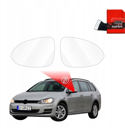 Attēls no GrizzGlass Folia przeciwdeszczowa na lusterka GrizzGlass ZeroDrop do Volkswagen Golf 7 Variant (2013-2020)
