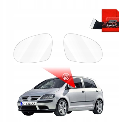Attēls no GrizzGlass Folia przeciwdeszczowa na lusterka GrizzGlass ZeroDrop do Volkswagen Golf Plus (2004-2013)