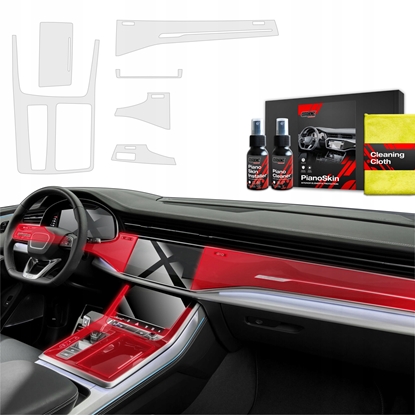 Attēls no GrizzGlass Matowa folia ochronna do wntrza GrizzGlass PianoSkin do Audi SQ8 (2018-2025) [6w1]