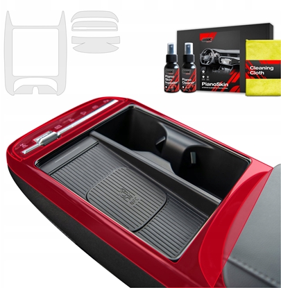 Attēls no GrizzGlass Matowa folia ochronna do wntrza GrizzGlass PianoSkin do Hyundai Tucson Facelift (2024-2025) [4w1]