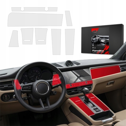 Attēls no GrizzGlass Matowa folia ochronna do wntrza GrizzGlass PianoSkin do Porsche Macan T (2021-2024) [8w1]