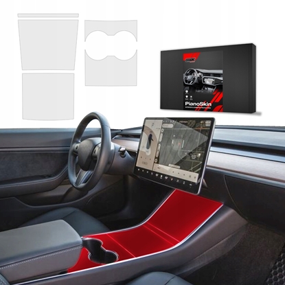 Attēls no GrizzGlass Matowa folia ochronna do wntrza GrizzGlass PianoSkin do Tesla Model Y (2020-2024) [4w1]