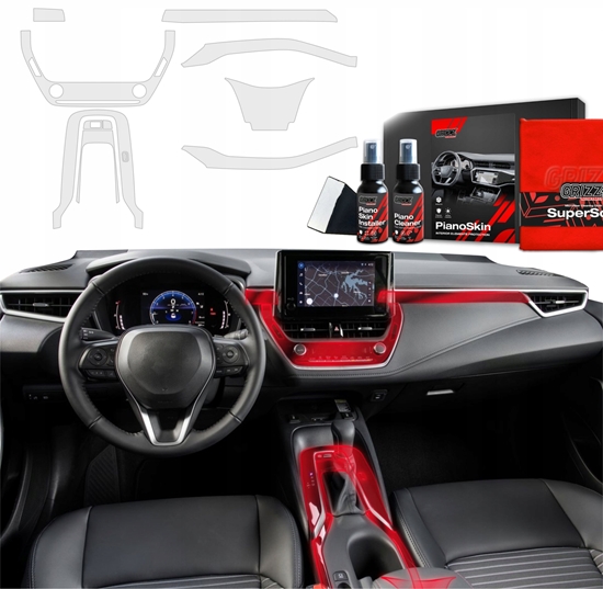 Picture of GrizzGlass Matowa folia ochronna do wntrza GrizzGlass PianoSkin do Toyota Corolla Cross Drive Mode (2019-2025) [7w1]