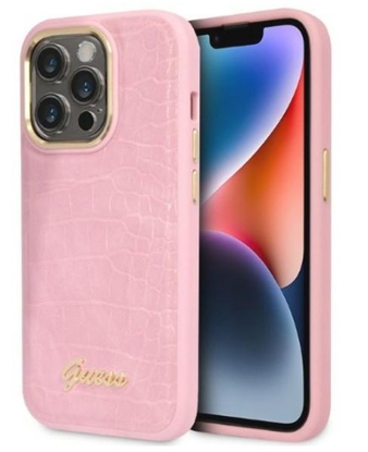 Attēls no Guess Apple iPhone 14 Pro Max 6.7 hardcase Croco Collection Pink