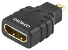 Picture of HDMI - micro HDMI adapter DELTACO 4K UHD 30Hz, black / HDMI-24-K / R00100027