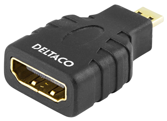Picture of HDMI - micro HDMI adapter DELTACO 4K UHD 30Hz, black / HDMI-24-K / R00100027