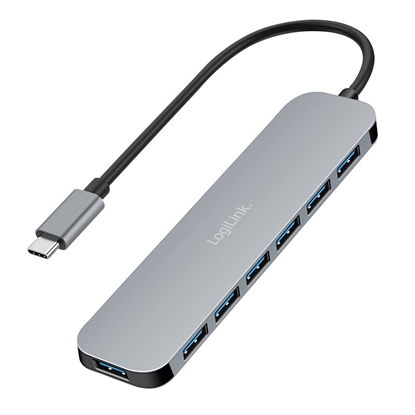 Attēls no Hub 7 portów USB3.2 USB-A, 5 Gbps, 20W PD 