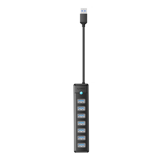Изображение HUB USB Orico Adapter Hub Orico PW7U USB do 7x USB 3.0 (czarny)
