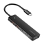 Attēls no Hub USB-C, 4-porty 2x USB-A,2xUSB-C, czarny 