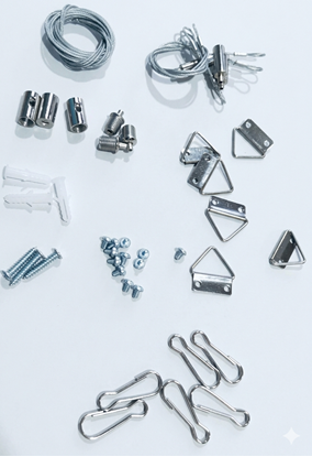 Attēls no Iekares troses komplekts LED panelim 300x1200mm