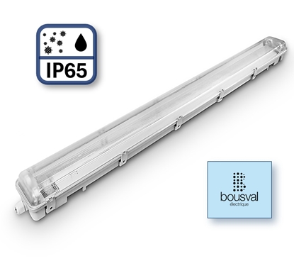 Attēls no Industriālais IP65 Gaismekļa Korpuss LED T8 Spuldzēm 2x1500 | Hermētisks | 1565x115x89mm