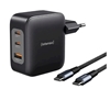 Изображение Intenso Power Adapter 100W   GaN 2x USB-C 1x USB-A inkl. Kabel 2m
